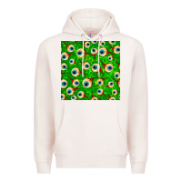 Pale Pink halloween eye balls seamless pattern Premium Hoodie - BundleAndBundleShop