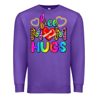 Purple free mom hugs Premium Sweatshirt - Zillion Design Studio