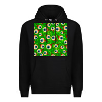 Black halloween eye balls seamless pattern Premium Hoodie - BundleAndBundleShop
