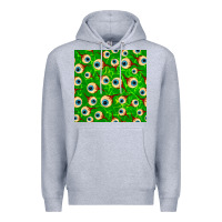 Heather Grey halloween eye balls seamless pattern Premium Hoodie - BundleAndBundleShop