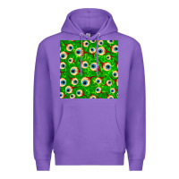 Purple halloween eye balls seamless pattern Premium Hoodie - BundleAndBundleShop