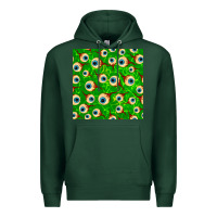 Sports Green halloween eye balls seamless pattern Premium Hoodie - BundleAndBundleShop