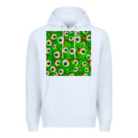 White halloween eye balls seamless pattern Premium Hoodie - BundleAndBundleShop