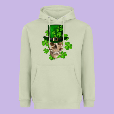 Heavyweight Hoodie st. patrick's day skull