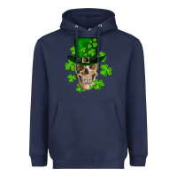 Navy st. patrick's day skull Heavyweight Hoodie - RanaPortraitStore