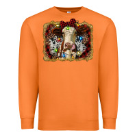 Carrot heifer cow christmas western background Premium Sweatshirt - RanaPortraitStore