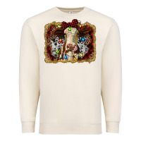 Sandshell heifer cow christmas western background Premium Sweatshirt - RanaPortraitStore
