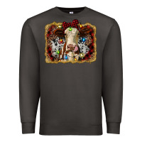 Smoke heifer cow christmas western background Premium Sweatshirt - RanaPortraitStore