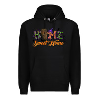 Black halloween home sweet home Premium Hoodie - BundleAndBundleShop