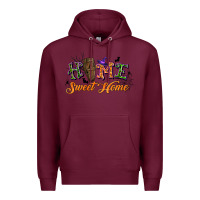Burgundy halloween home sweet home Premium Hoodie - BundleAndBundleShop