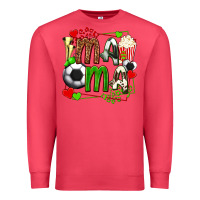 Cardinal mama soccer with popcorn Premium Sweatshirt - texasbilliewilder