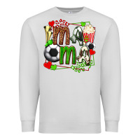 Dove Grey mama soccer with popcorn Premium Sweatshirt - texasbilliewilder