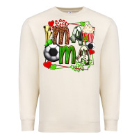 Sandshell mama soccer with popcorn Premium Sweatshirt - texasbilliewilder
