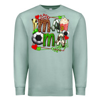 Seafoam mama soccer with popcorn Premium Sweatshirt - texasbilliewilder