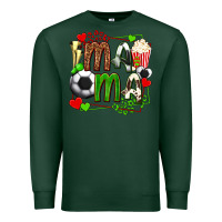Sports Green mama soccer with popcorn Premium Sweatshirt - texasbilliewilder