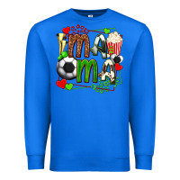 True Royal mama soccer with popcorn Premium Sweatshirt - texasbilliewilder