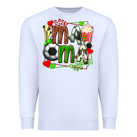 White mama soccer with popcorn Premium Sweatshirt - texasbilliewilder