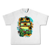 Lunar Rock Alabama Map Sunflower Cactus Serape Urban Heavy Tee - RanaPortraitStore