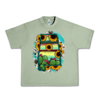 Oil Green Alabama Map Sunflower Cactus Serape Urban Heavy Tee - RanaPortraitStore