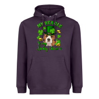Plum st.patrick's day my beagle is my lucky charm Heavyweight Hoodie - RanaPortraitStore