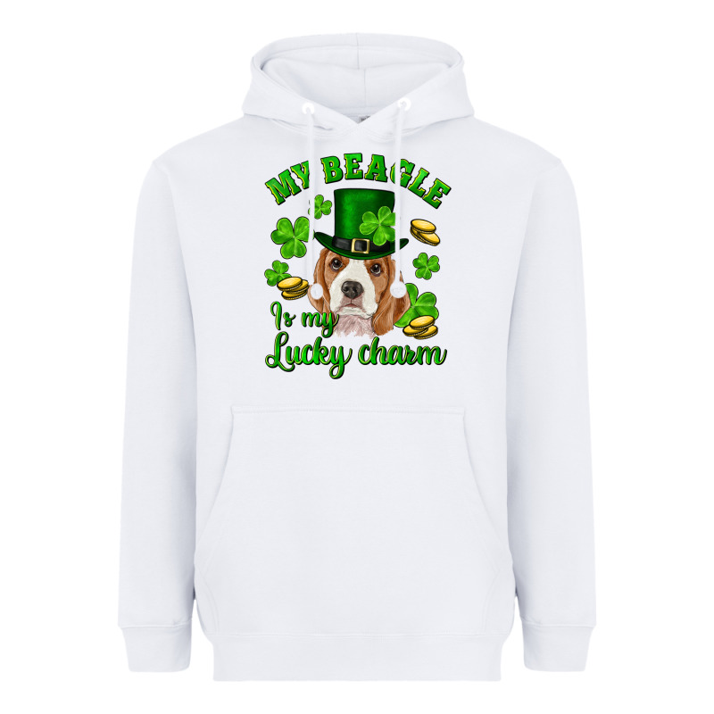 St.patrick's Day My Beagle Is My Lucky Charm Heavyweight Hoodie by RanaPortraitStore | Teevron