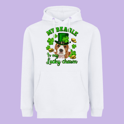 Heavyweight Hoodie st.patrick's day my beagle is my lucky charm