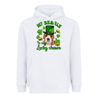 White st.patrick's day my beagle is my lucky charm Heavyweight Hoodie - RanaPortraitStore