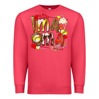 Cardinal mama softball baseball with popcorn Premium Sweatshirt - texasbilliewilder