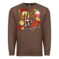 Chestnut mama softball baseball with popcorn Premium Sweatshirt - texasbilliewilder