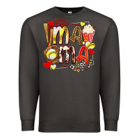 Smoke mama softball baseball with popcorn Premium Sweatshirt - texasbilliewilder