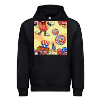 Patriotic Hotdog Ice Cream Donat Urban Hoodie | Teevron