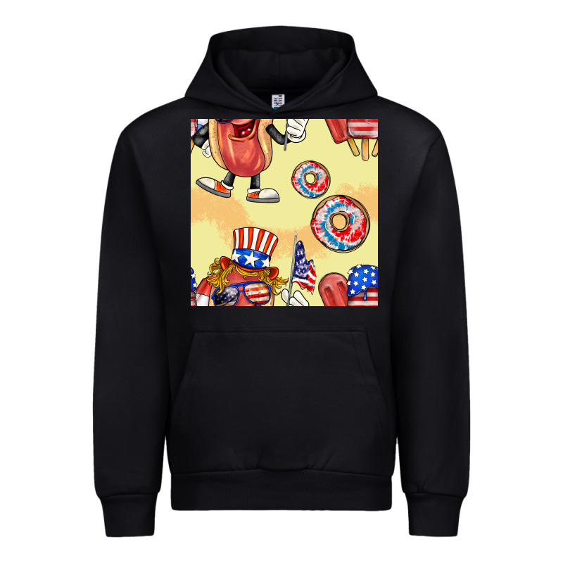 Patriotic Hotdog Ice Cream Donat Urban Hoodie by BundleAndBundleShop | Teevron
