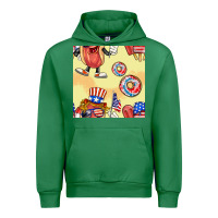 Emerald patriotic hotdog ice cream donat Urban Hoodie - BundleAndBundleShop
