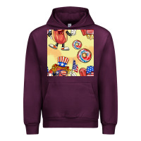 Mauve Wine patriotic hotdog ice cream donat Urban Hoodie - BundleAndBundleShop