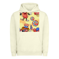 Pigment Pistachio patriotic hotdog ice cream donat Urban Hoodie - BundleAndBundleShop