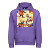 Tulip patriotic hotdog ice cream donat Urban Hoodie - BundleAndBundleShop