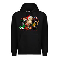 Black joy and cow christmas candies and letters Premium Hoodie - AdoDesignShop