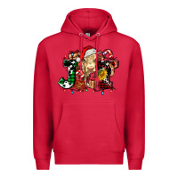 Cardinal joy and cow christmas candies and letters Premium Hoodie - AdoDesignShop