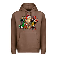 Chestnut joy and cow christmas candies and letters Premium Hoodie - AdoDesignShop