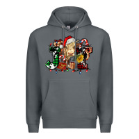 Rock joy and cow christmas candies and letters Premium Hoodie - AdoDesignShop