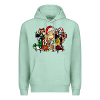 Seafoam joy and cow christmas candies and letters Premium Hoodie - AdoDesignShop