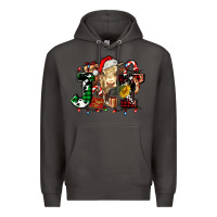 Smoke joy and cow christmas candies and letters Premium Hoodie - AdoDesignShop