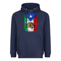 Navy mexico and puerto rico flag Heavyweight Hoodie - Zillion Design Studio