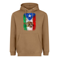 Mexico And Puerto Rico Flag Heavyweight Hoodie | Teevron