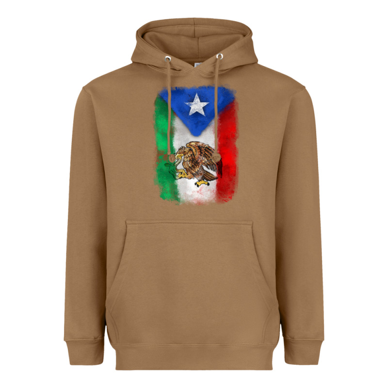 Mexico And Puerto Rico Flag Heavyweight Hoodie by Zillion Design Studio | Teevron