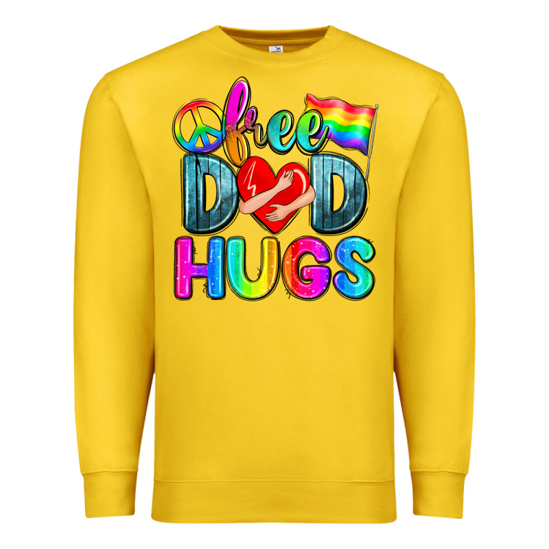 Free Dad Hugs Premium Sweatshirt by Zillion Design Studio | Teevron