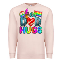 Pale Pink free dad hugs Premium Sweatshirt - Zillion Design Studio