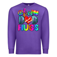 Purple free dad hugs Premium Sweatshirt - Zillion Design Studio