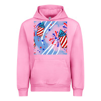 Fuchsia Pink patriotic fireworks Urban Hoodie - BundleAndBundleShop