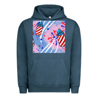 Pigment Midnight Navy patriotic fireworks Urban Hoodie - BundleAndBundleShop